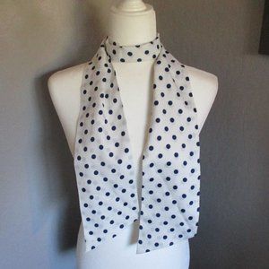 Polka Dot Scarf - White and Blue